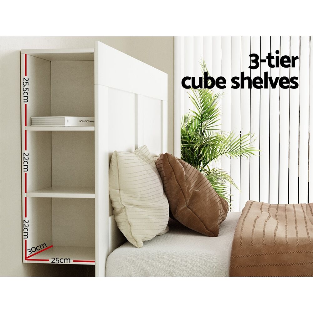 Bed Head Headboard King with Shelves - CABI White Price