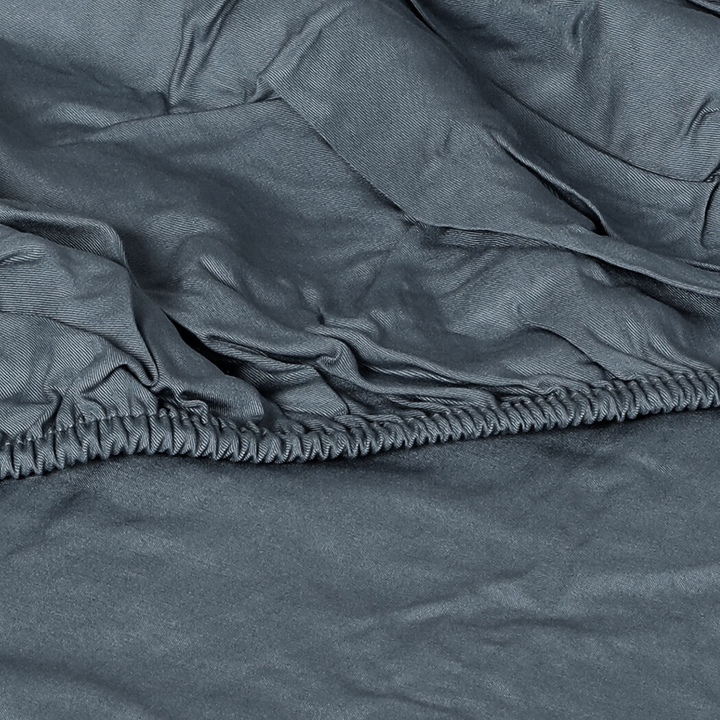 4pcs Double Size 100% Bamboo Bed Sheet Set in Charcoal Colour Price