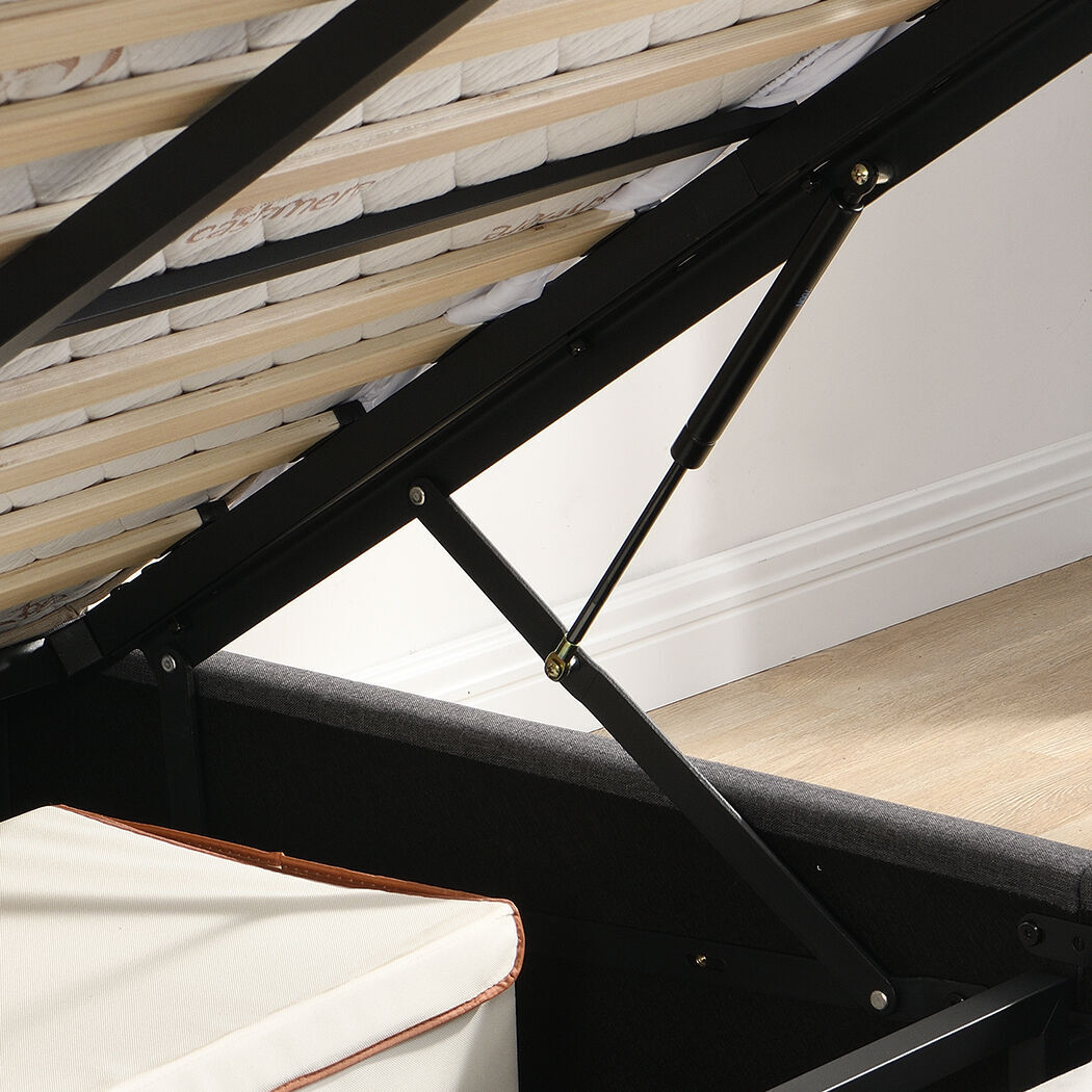 levede queen bed frame gas lift led light Price