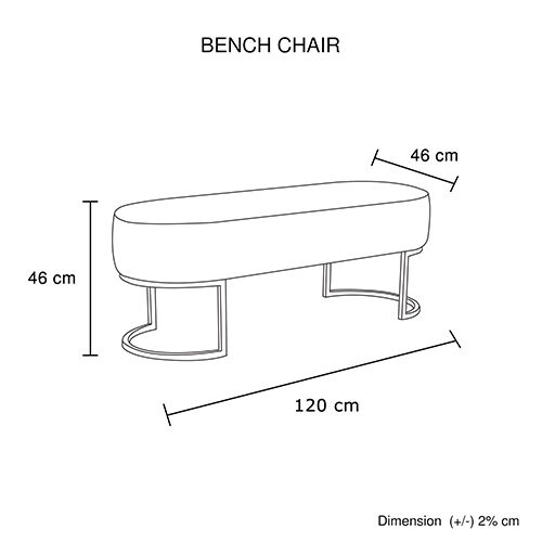 Noori Bench Chair Black Velvet Price