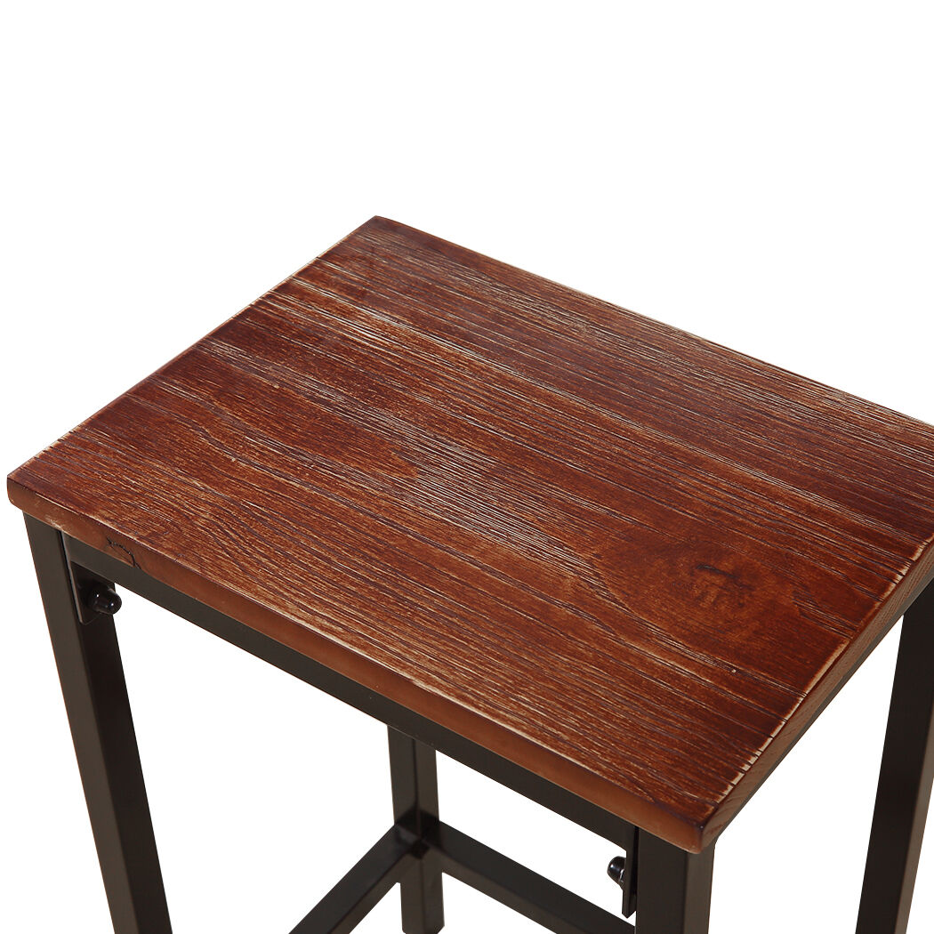 2x industrial bar stools wooden Price