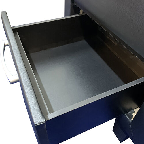 Bedside Table 2 drawers PU Leather Side Table Night Stand Storage in Black Colour Price