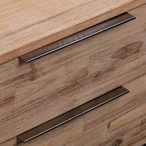Bedside Table 2 drawers Side Table Solid Acacia Wood Veneered in Tea Colour Price