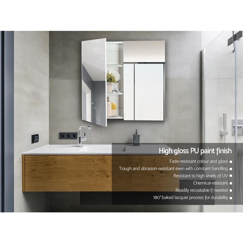 Bathroom Mirror Cabinet 750x720mm White Price
