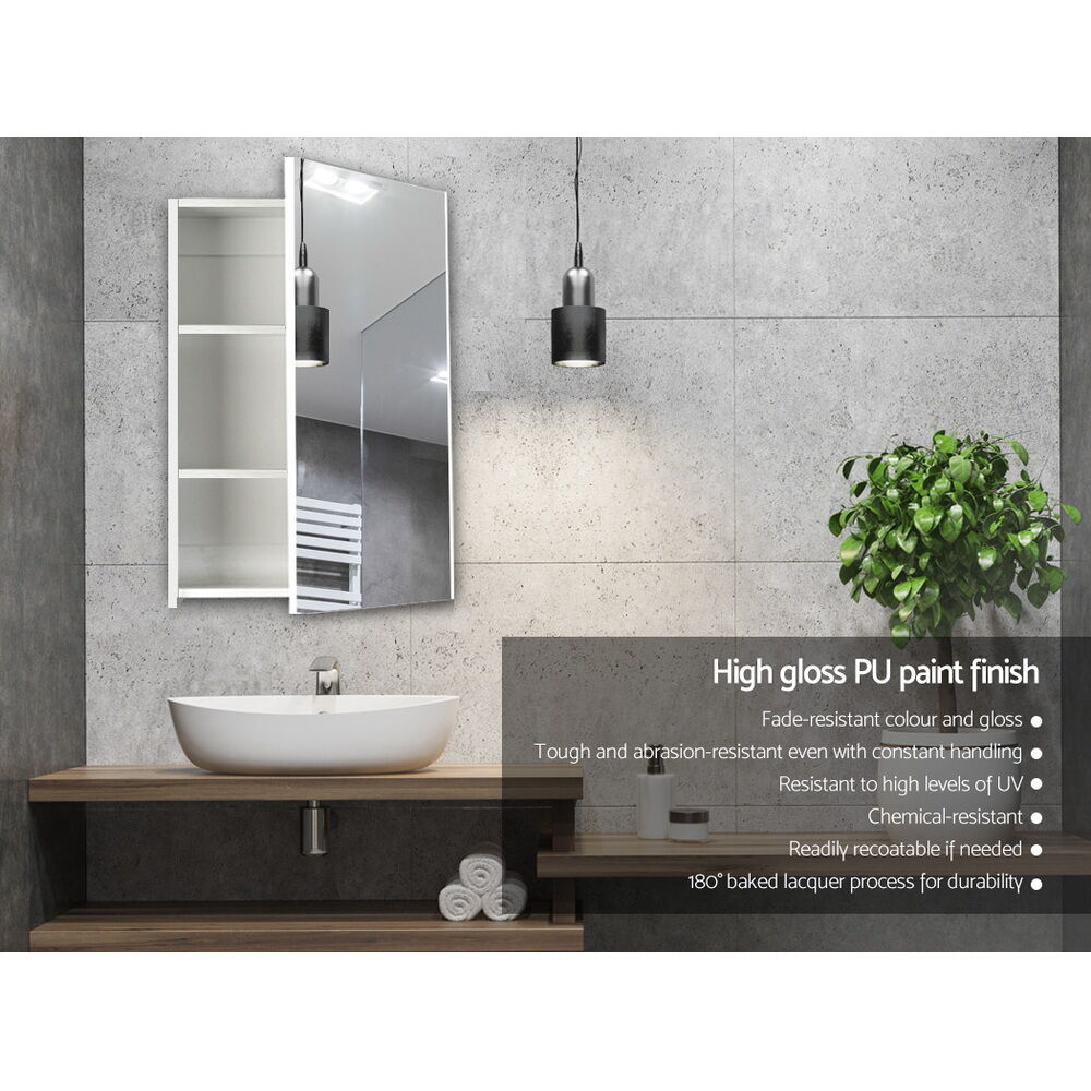 Bathroom Mirror Cabinet 450x720mm White Price