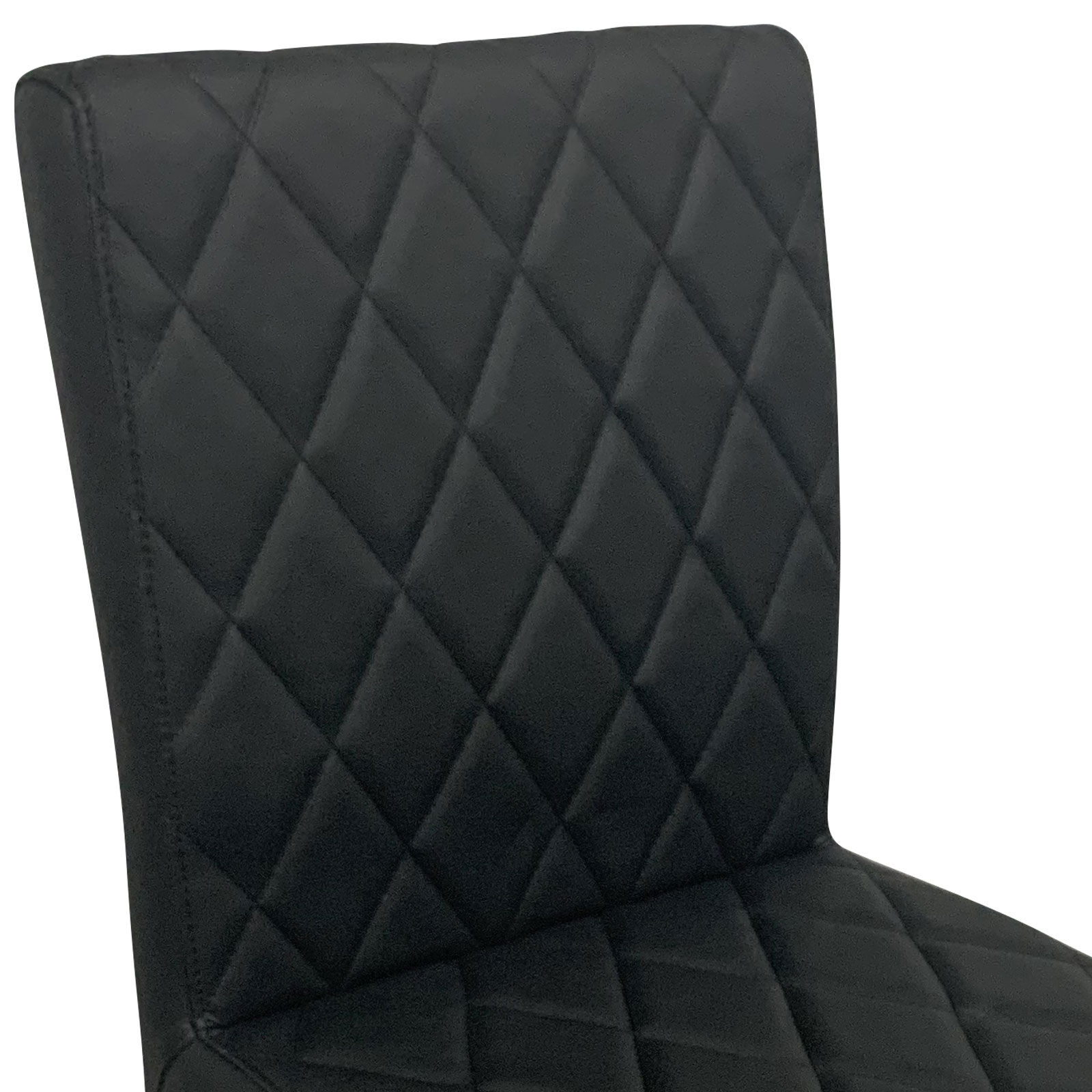 Daisy 2x Dining Chair Stainless Gold Frame & Seat Black Pu Leather (SH034) Price