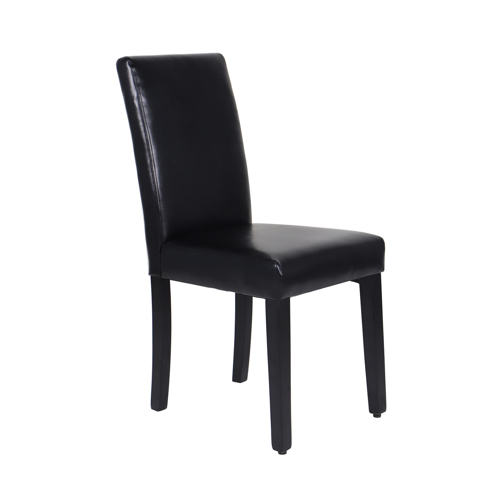 2x Wooden Frame Black Leatherette Dining Chairs with Solid Pine Legs Price