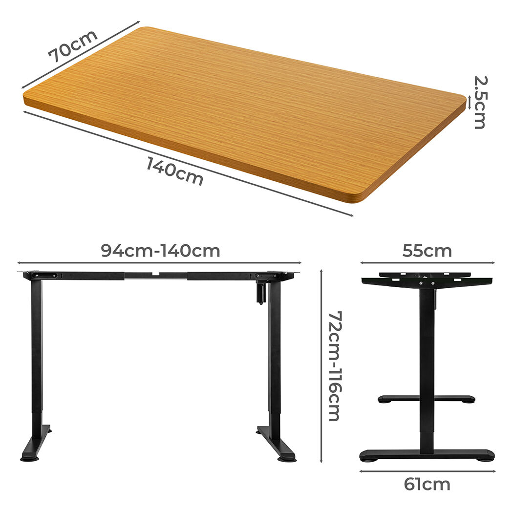 Motorised Standing Desk Adjustable 140cm Natural 1000x 1MM Price