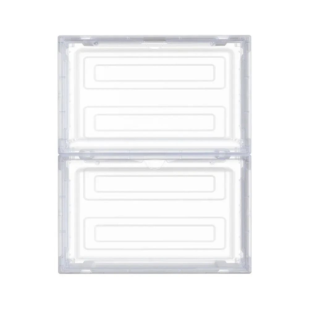 DIY Shoe Box Set of 2 Stackable Shoe Storage Case Magnetic Door Price