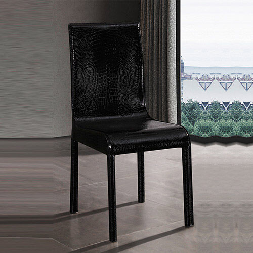 Espresso B&W Dining Table with 6X Black Chair Price