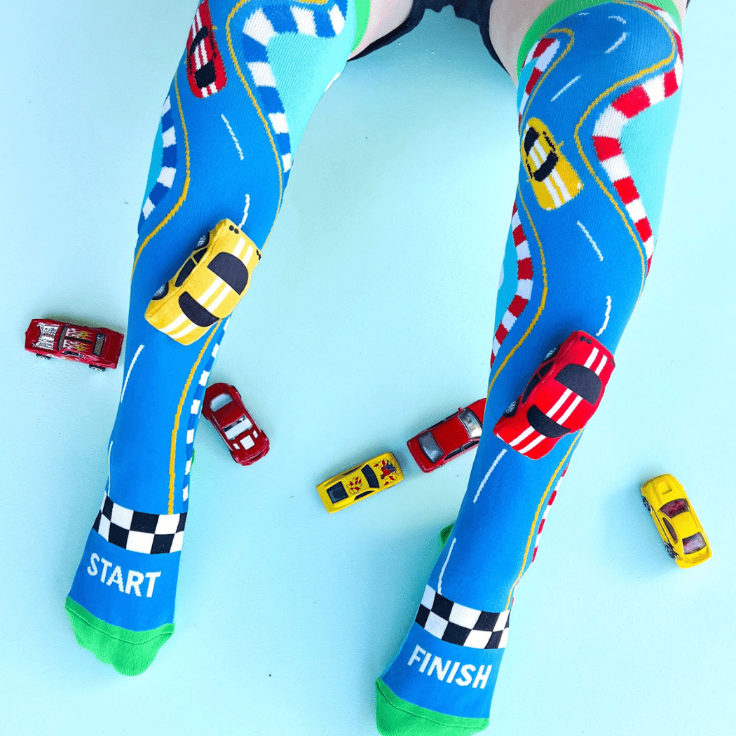 Racing Cars Socks With Plush Cars Kids & Adults Age 6 - 99 Price