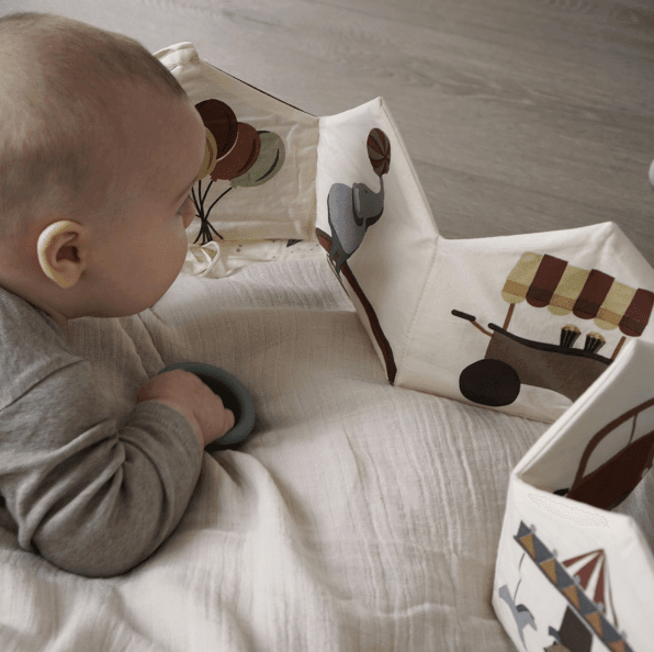 Kit Organic Fabric Book Creme Circus Price
