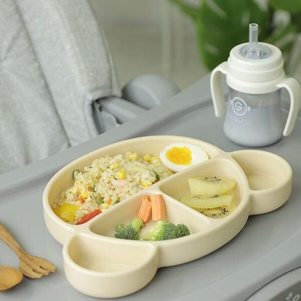 Bear Silicone Suction Food Plate with Silicone Lid Oatmeal Price