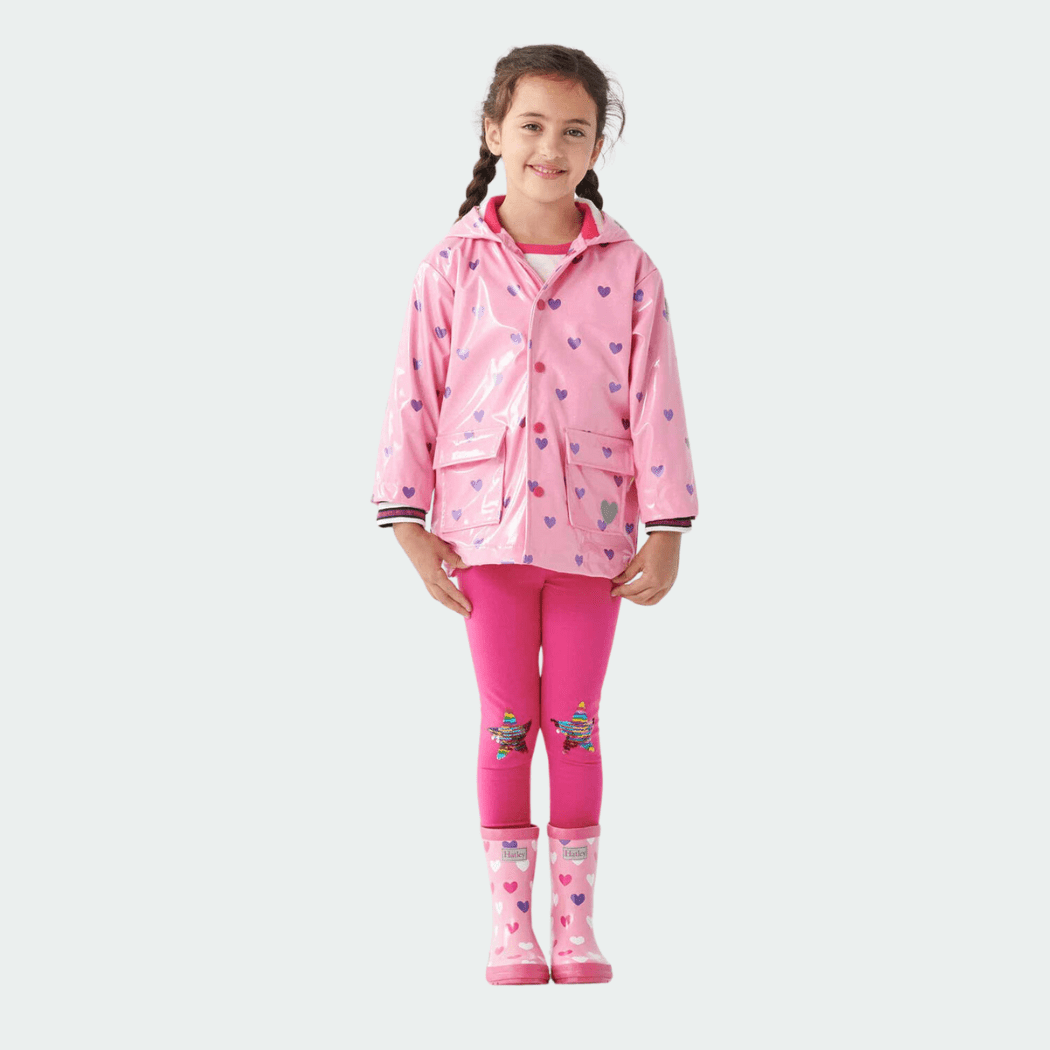 Shiny Kids Rain Boots | Scattered Hearts size 8 Price