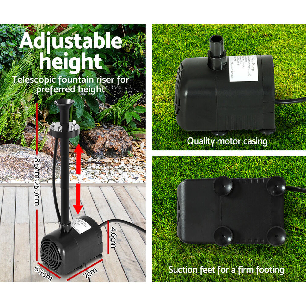 Solar Pond Pump with Battery Kit LED Lights 8.8 FT Price