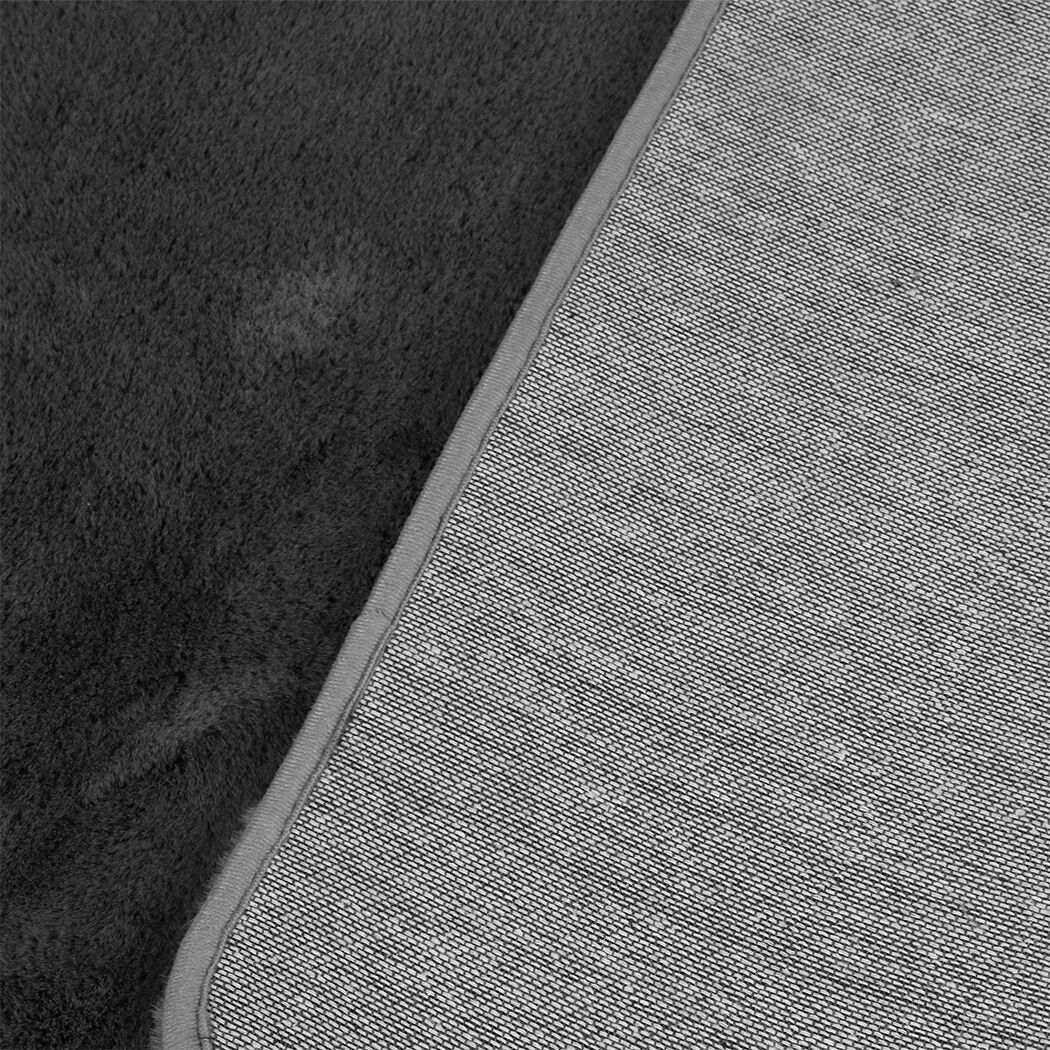 Floor Rugs Area Rug Fluffy Faux 140X200CM Grey Price