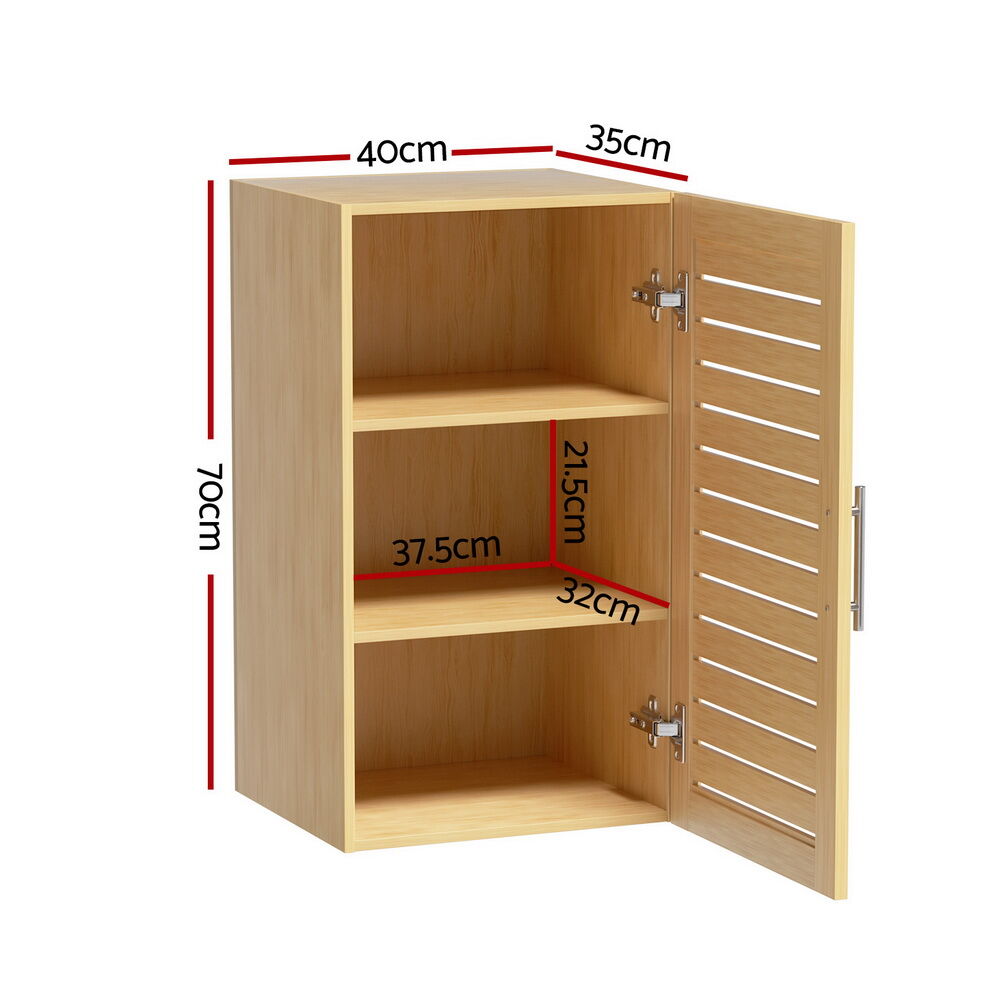 Bathroom Storage Cabinet 70cm Medicine 2 Tier Shelf Wall Mounted JILL Price