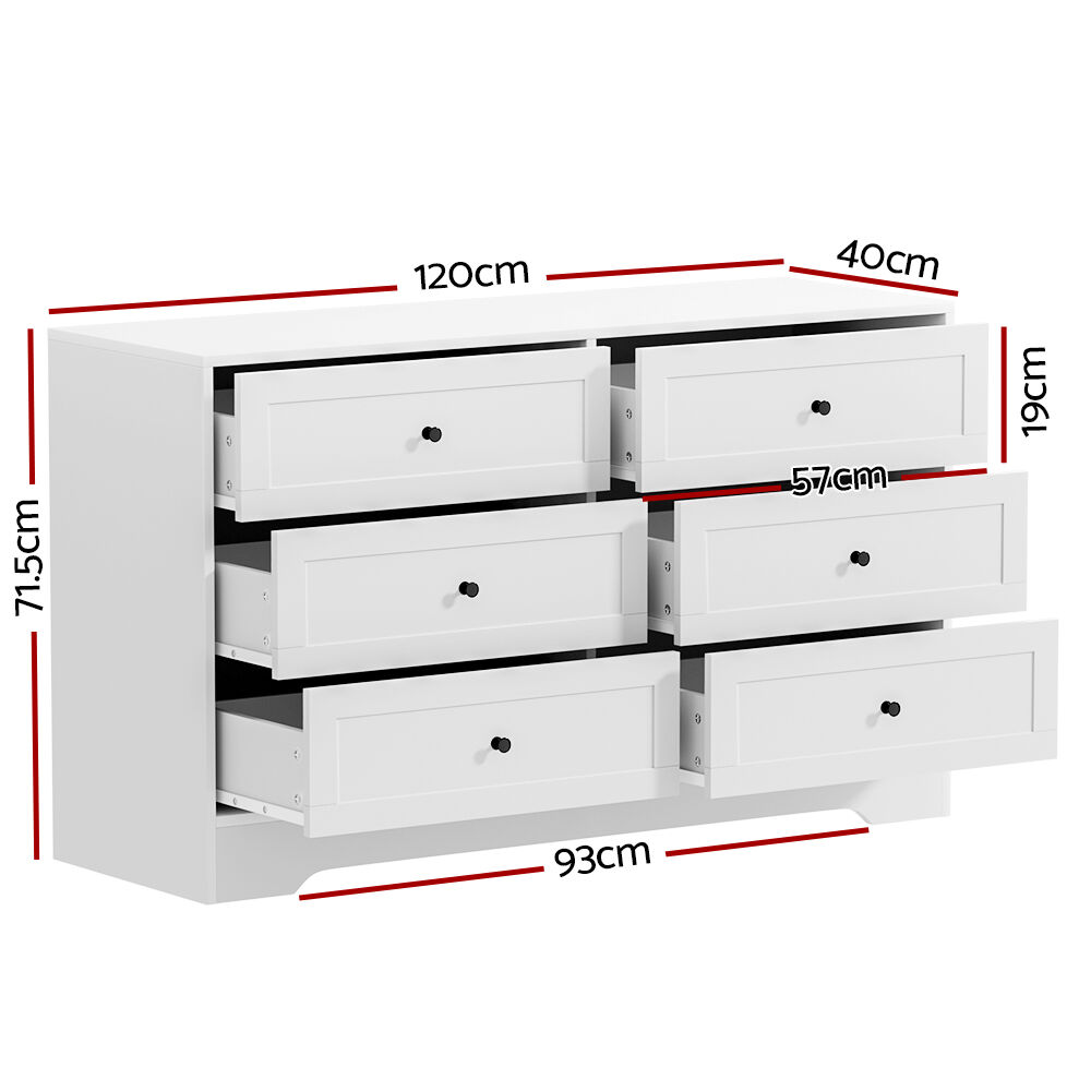 6 Chest of Drawers - LEIF White Price