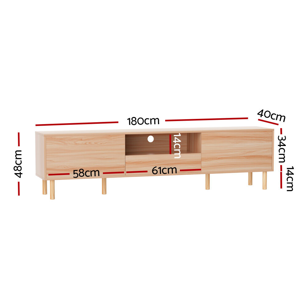 Entertainment Unit Stand TV Cabinet Storage Drawers Display Shelf 180CM Price