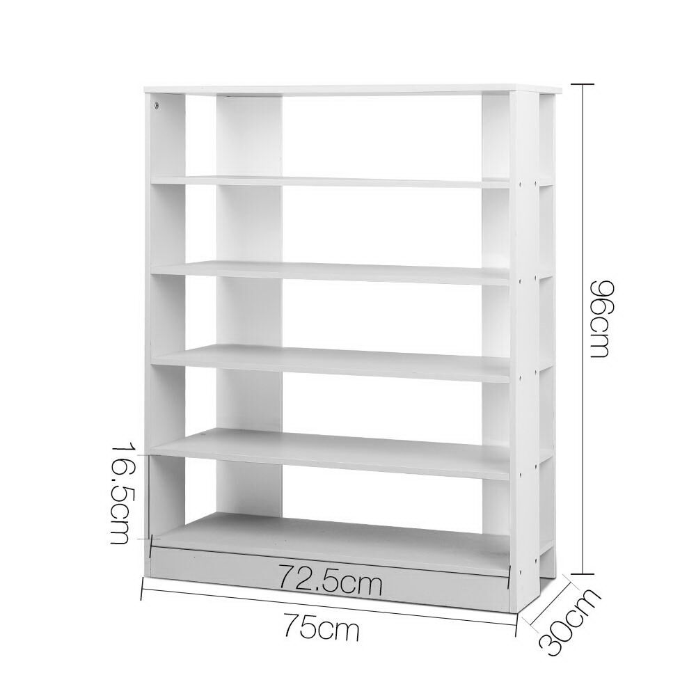 Artiss Shoe Rack Cabinet 30 Pairs 6-Tier Shelf White Price