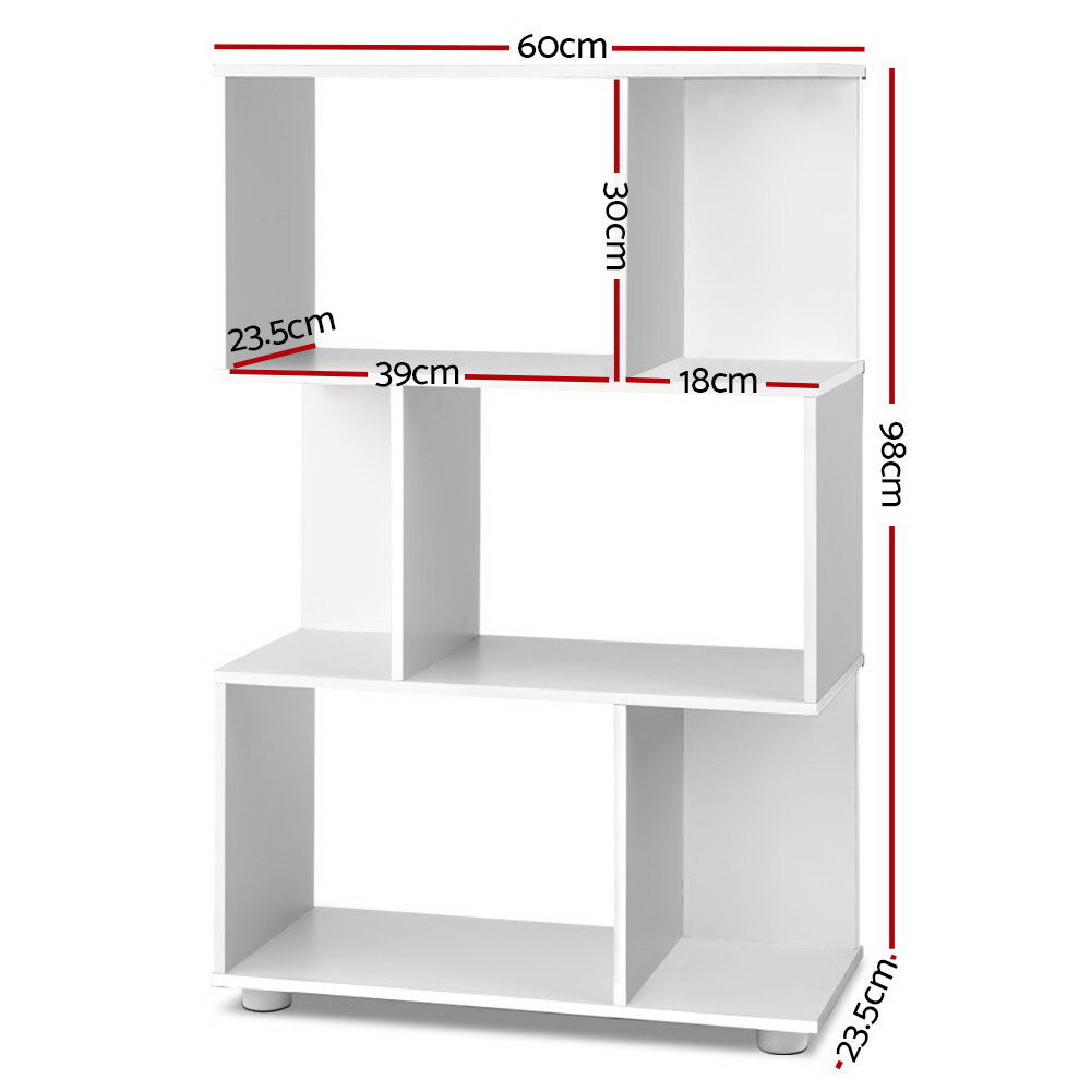 Artiss Bookshelf 3 Tiers - NINA White Price