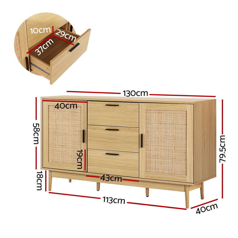 Artiss Rattan Buffet Sideboard - BRIONY Oak Price