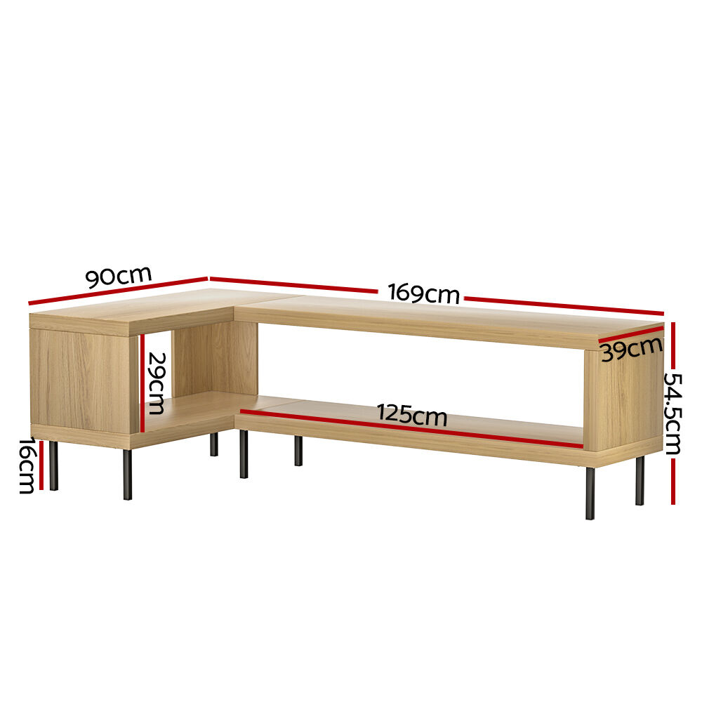 Artiss Entertainment Unit Corner TV Cabinet Storage Shelf Bevis Price