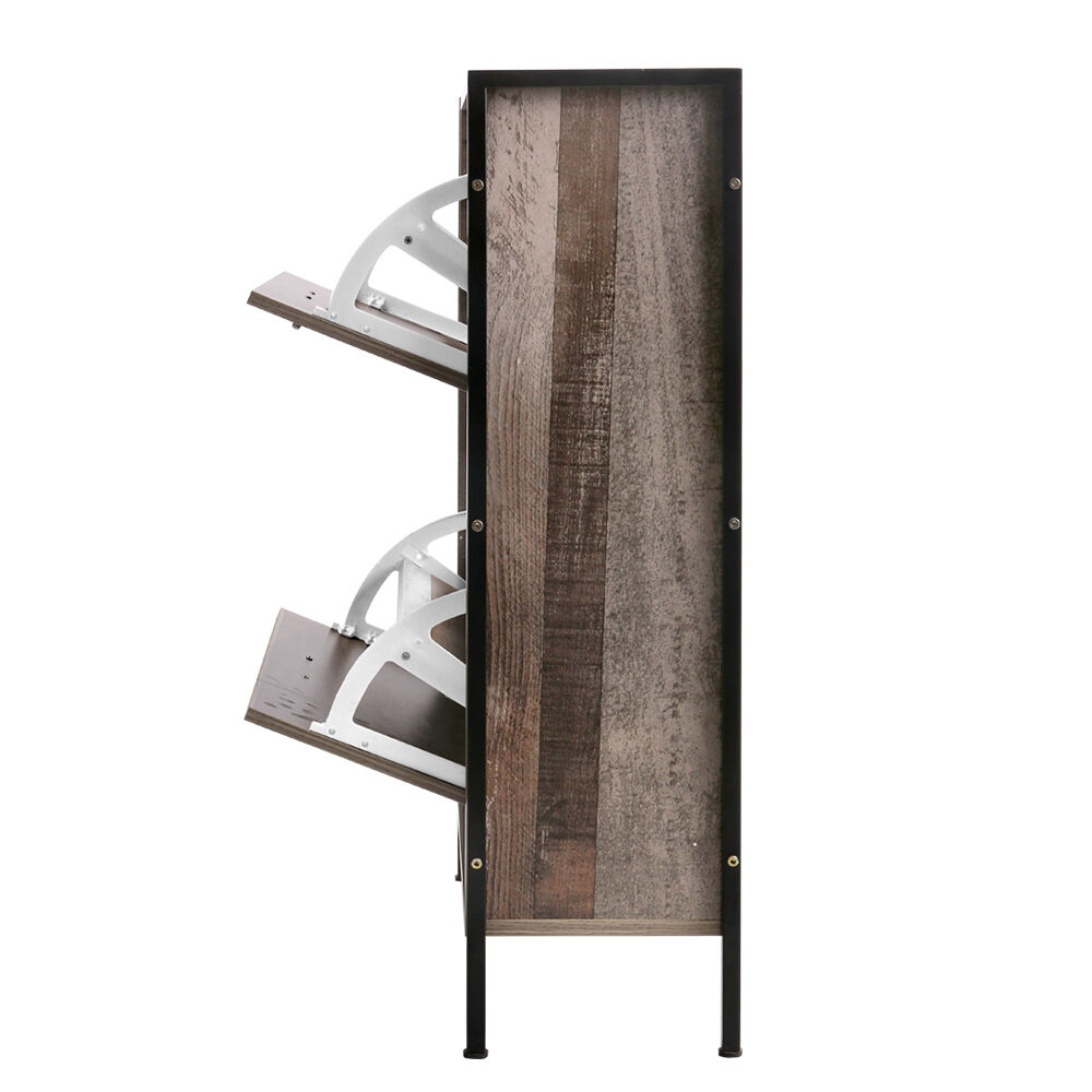 12 Pair Wooden Vintage Shoe Rack Storage Cabinet - Wood Price