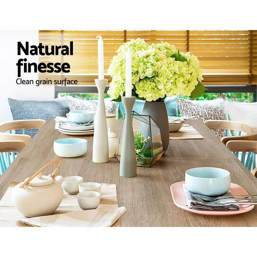 Artiss Dining Table Rectangular 4 Seater 120CM Oak Natu Price