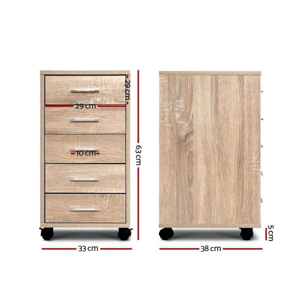 Filing Cabinet 5 Drawer Office Storage Organiser Price