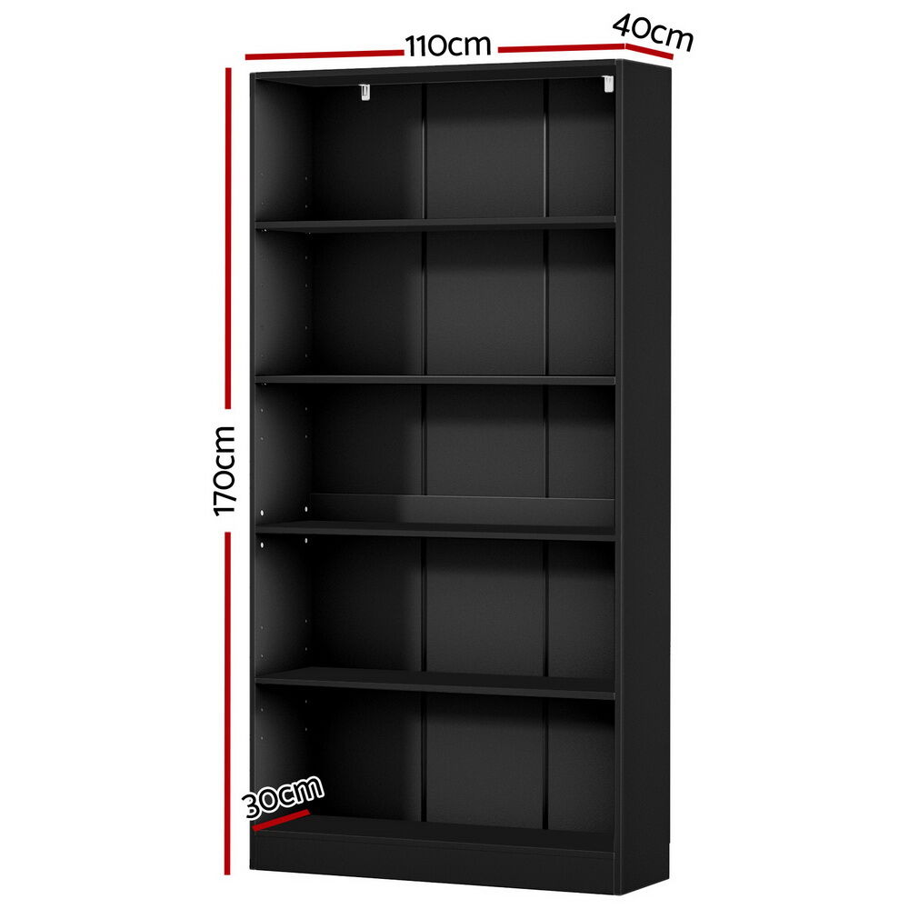 Artiss Bookshelf 5 Tiers ANTON Black Price