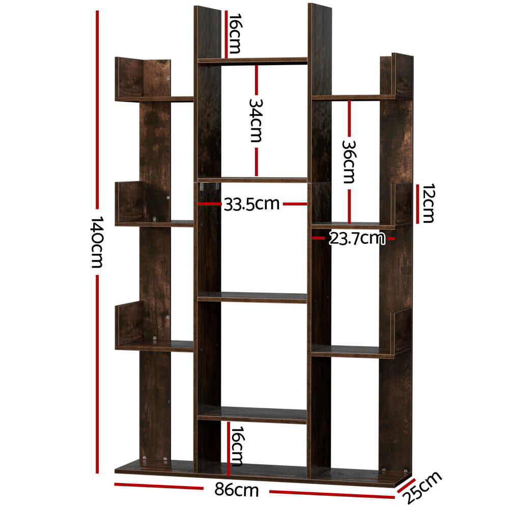 Artiss Tree-Shaped Bookshelf ROMI Walnut Price
