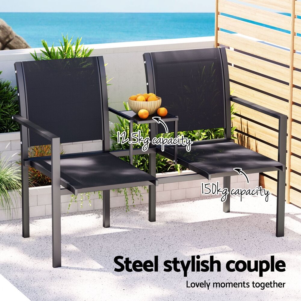 Gardeon Outdoor Garden Bench Seat Chair Table Loveseat Patio Furniture Park Price