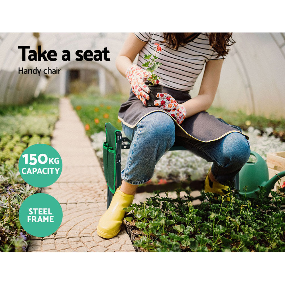 Gardeon Garden Kneeler 3-in-1 Padded Seat Stool Outdoor Bench Knee Pad Foldable Price