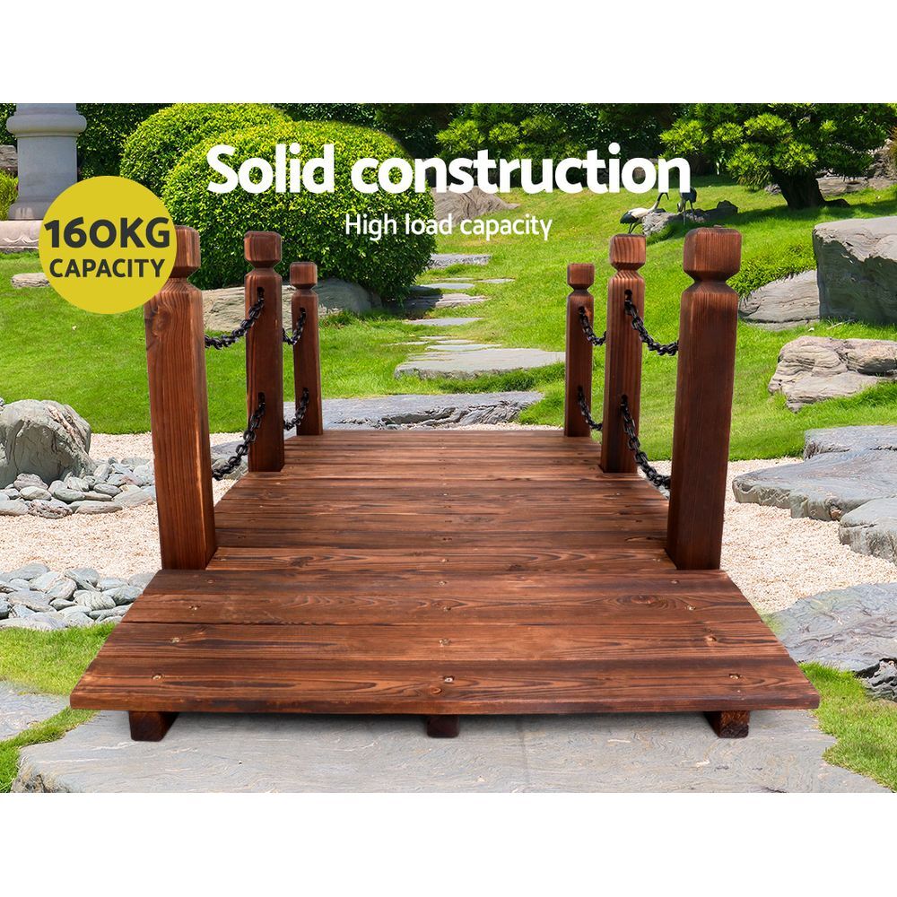 Gardeon Garden Decor Outdoor Ornament Wooden Bridge Chain 160cm Price