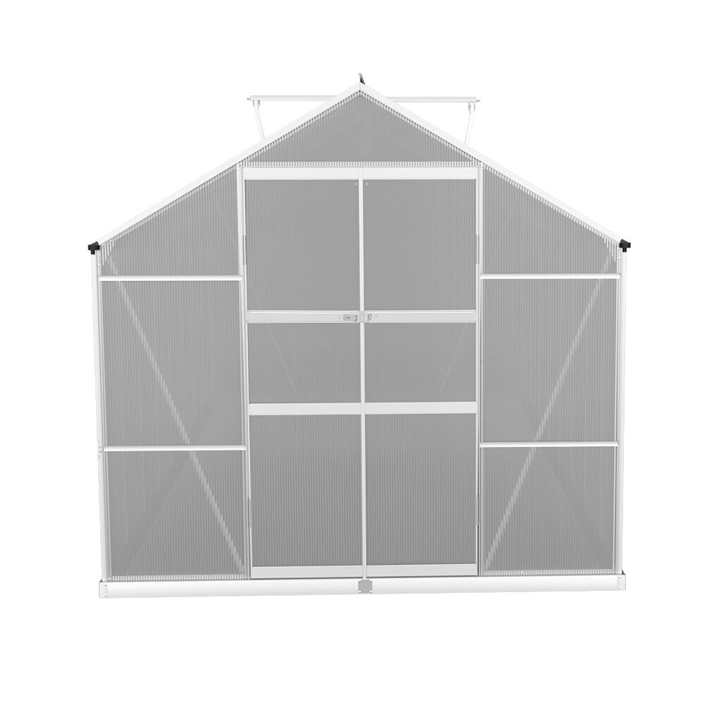 Greenhouse 5.1x2.5x2.26M Double Doors Aluminium Green House Garden Shed Price