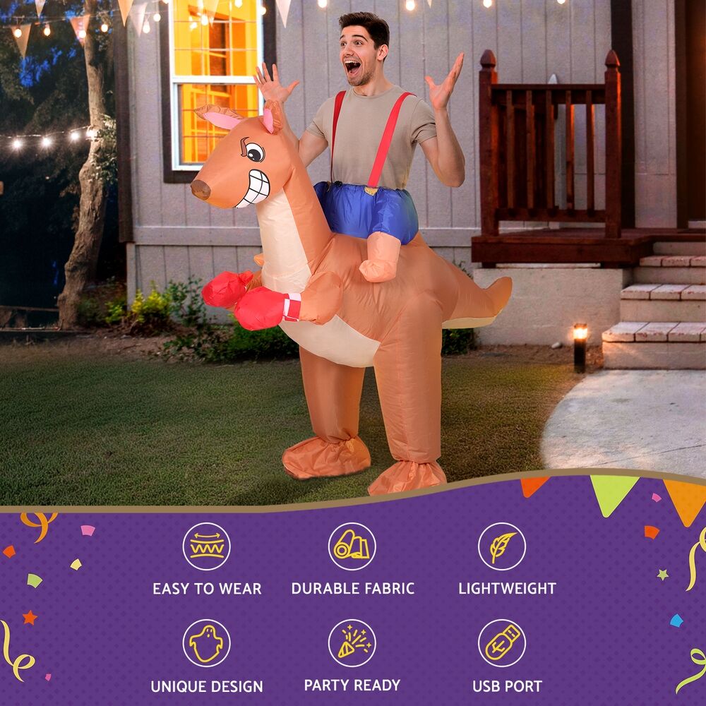 Inflatable Kangaroo Costume Adult Suit Blow Up Party Fancy Dress Halloween Cosplay Price