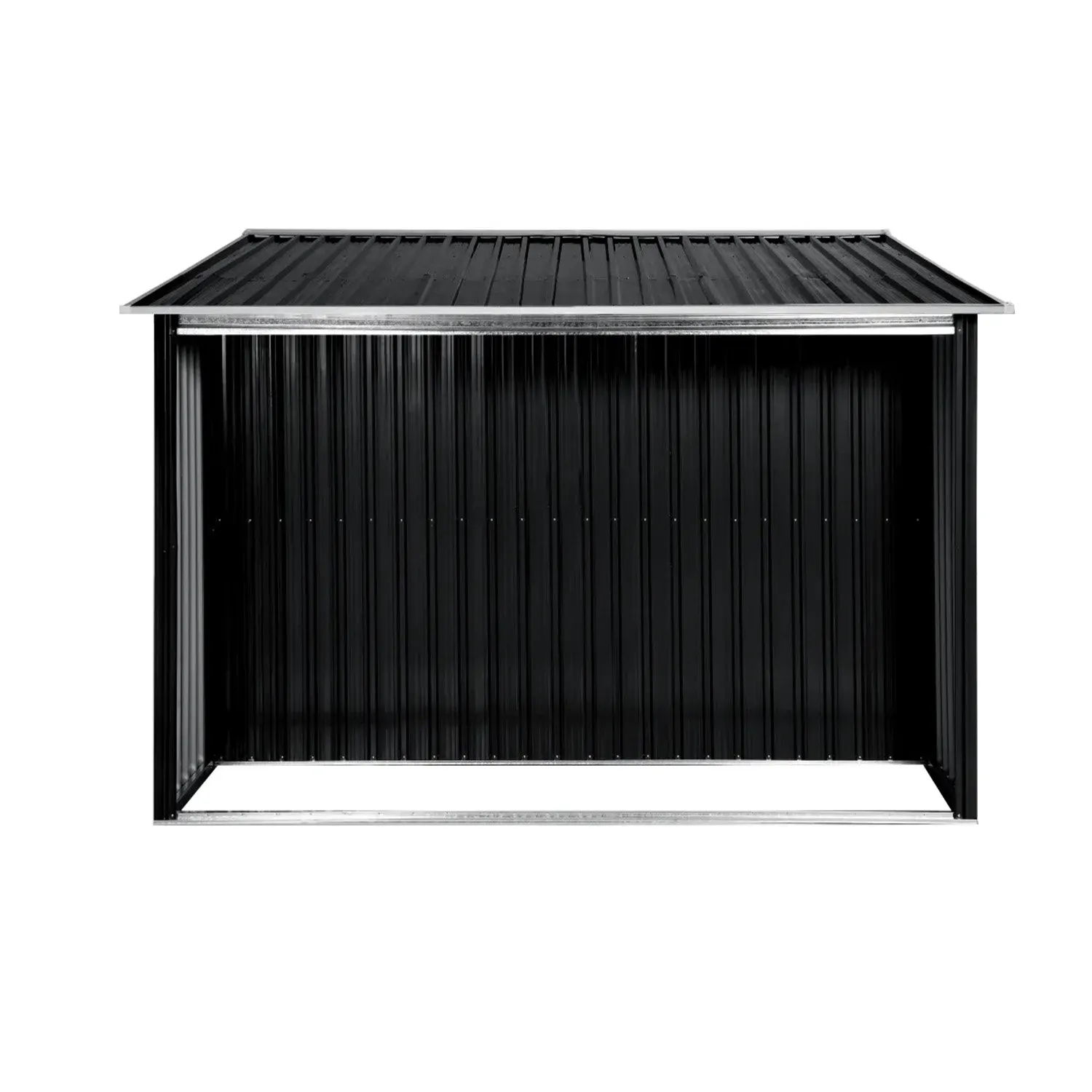 Wallaroo Garden Shed with Semi-Closed Storage - Black Price