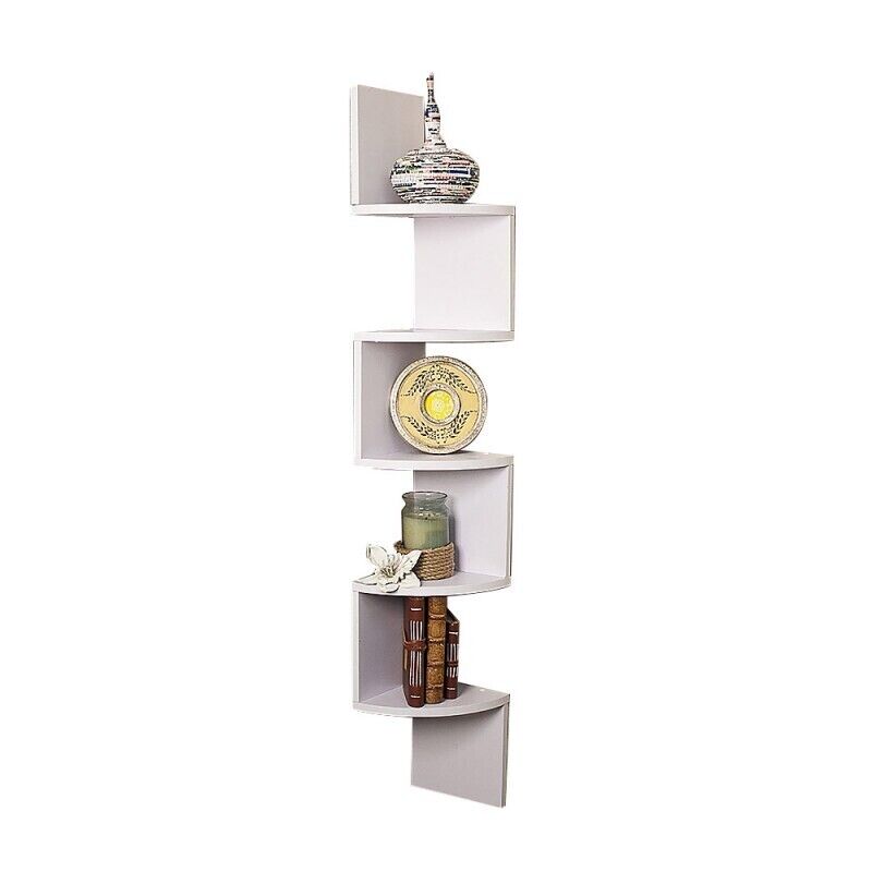Sarantino 5-Tier Corner Wall Shelf Display Storage Shelves Price