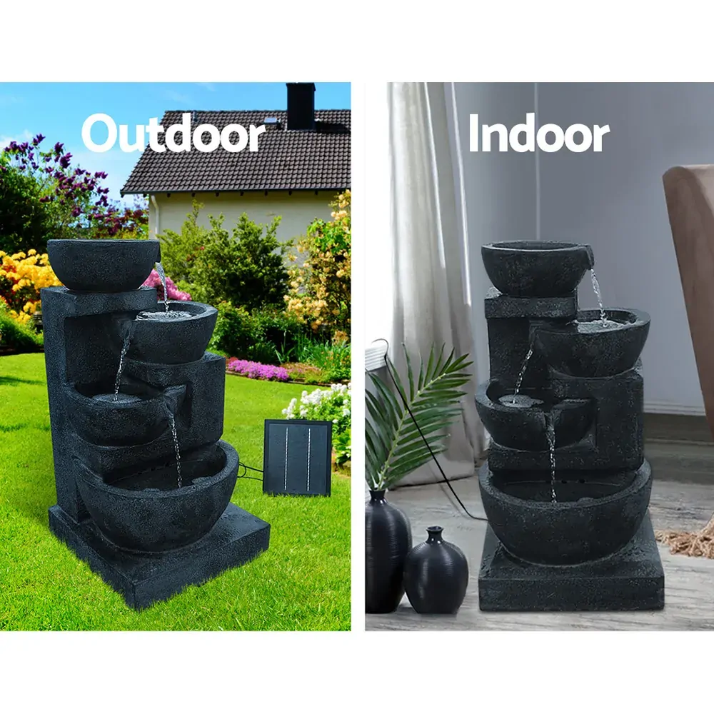 4 Tier Solar Powered Water Fountain with Light Price