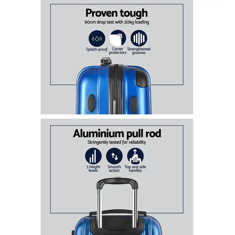 2pc Luggage Trolley Suitcase Sets Travel TSA Hard Case Price