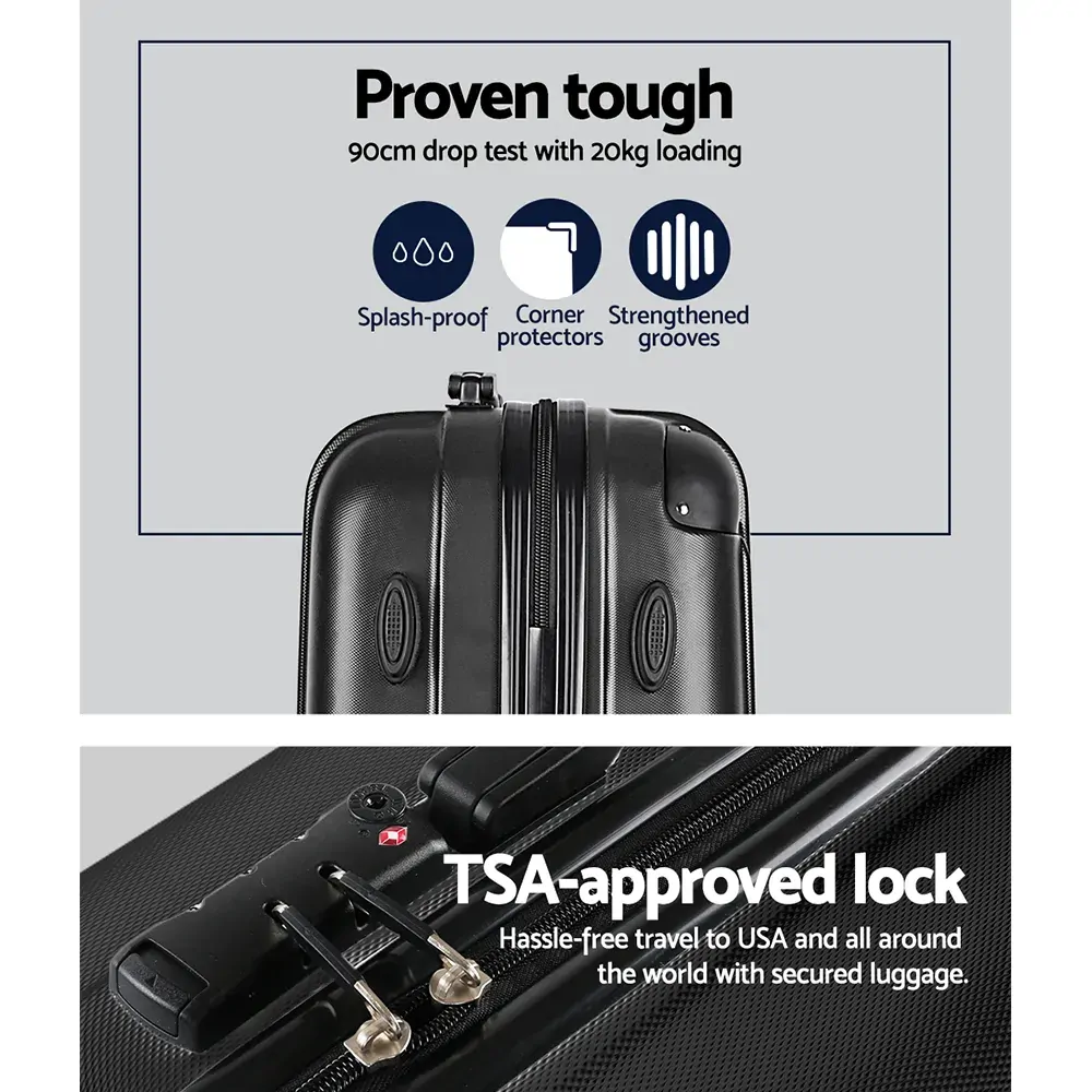 3pcs Luggage Set Travel Suitcase Storage Organiser TSA lock Price