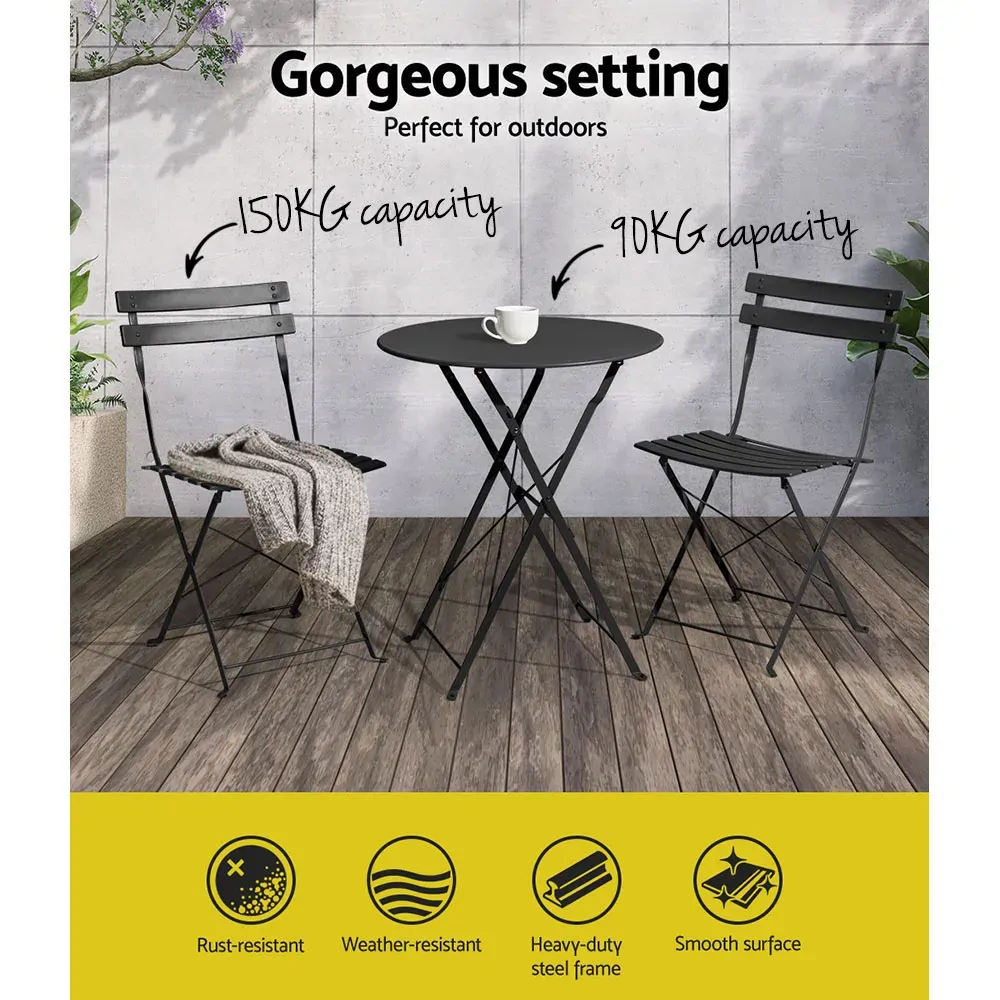 Outdoor Setting Table and Chairs Folding Patio Furniture Bistro Set Price