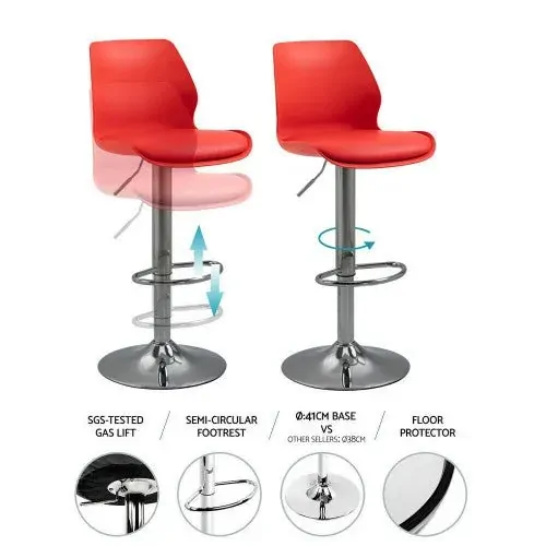 Bar Stools Kitchen Bar Stool Leather Barstools Swivel Gas Lift Counter Chairs x2 BS8404 Price