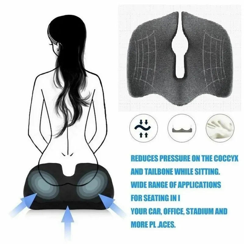Premium Memory Foam Seat Cushion Coccyx Orthopedic Back Pain Relief Chair Pillow Office Price