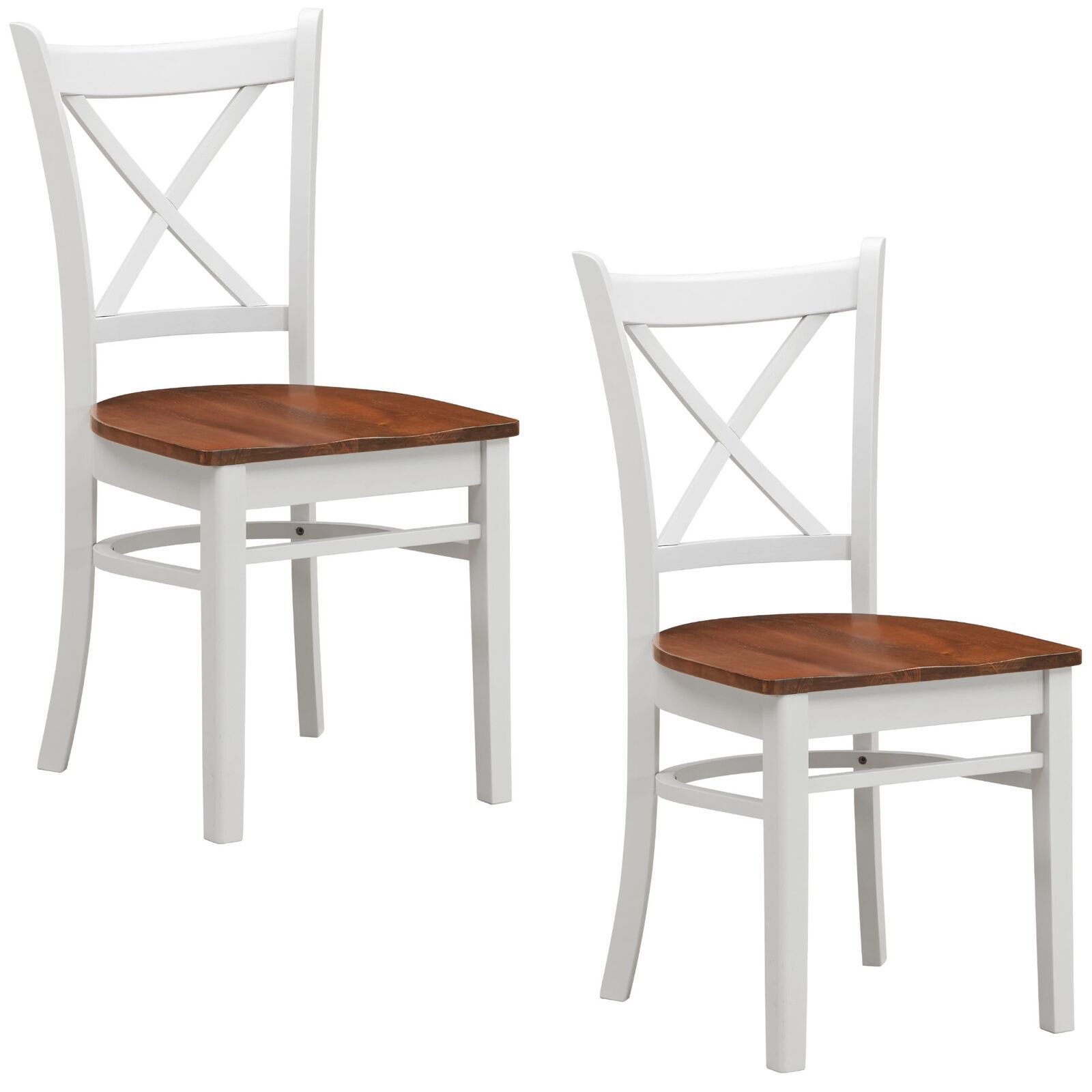Lupin Dining Chair Crossback Solid Rubber Wood Furniture - White Oak Price