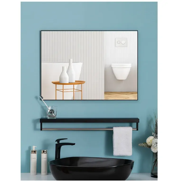 40x50cm Rectangle Wall Bathroom Mirror Bathroom Holder Vanity Mirror Corner Decorative Mirrors Price