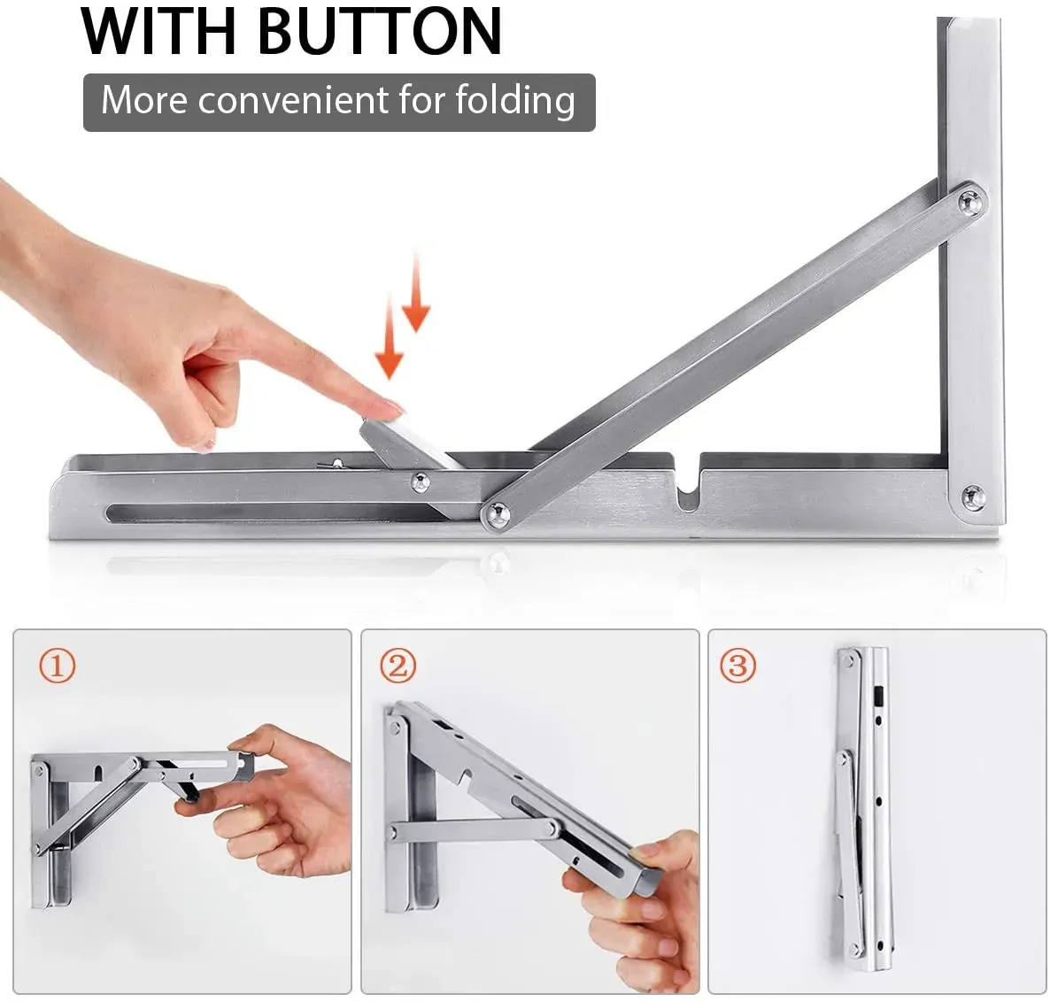 2PCS Steel Wall Mounted Folding Triangle Angle Shelf Support Bracket Rack Price