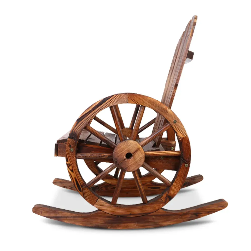 Wagon Wheels Rocking Chair - Brown Price