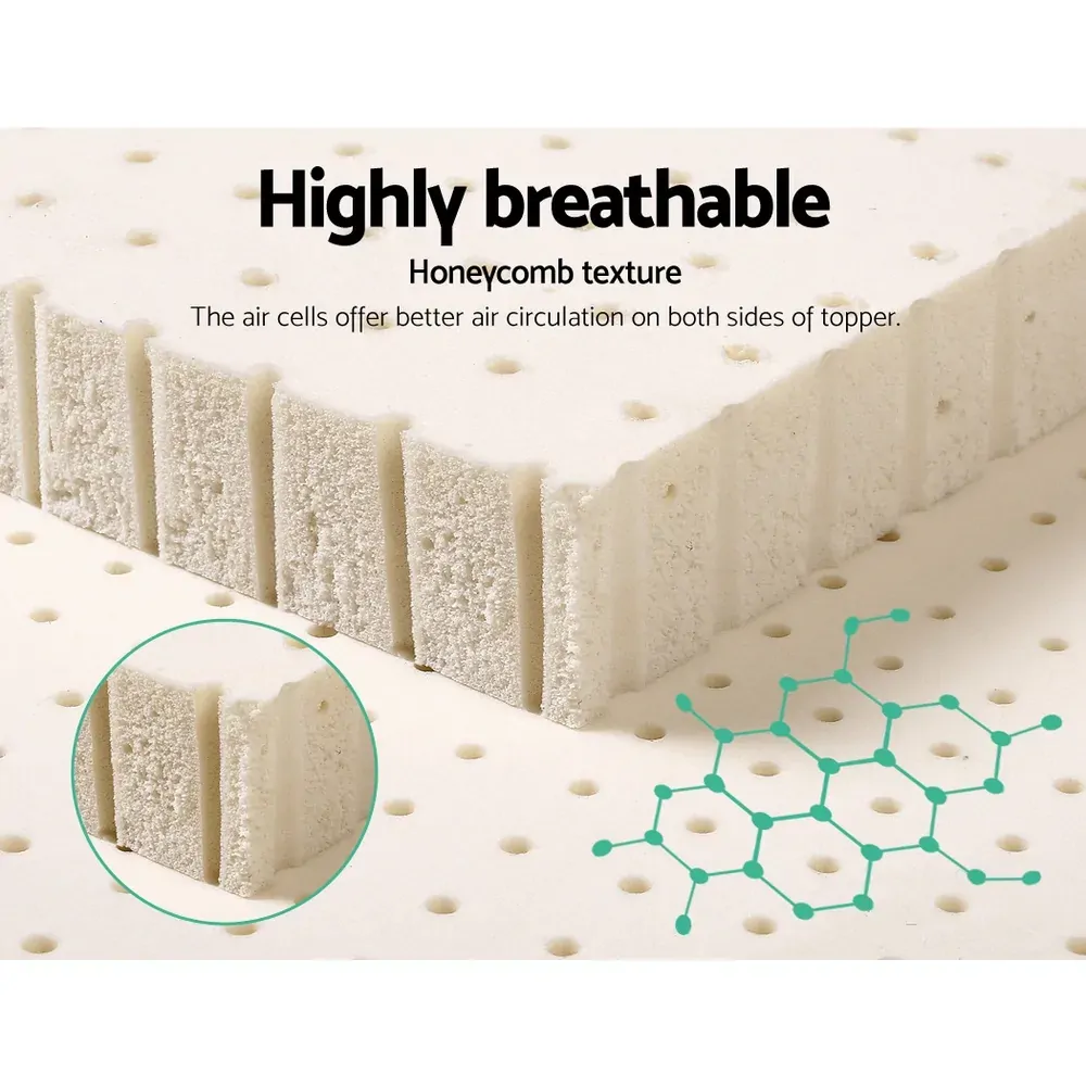 Bedding Pure Natural Latex Mattress Topper 7 Zone 5cm Price